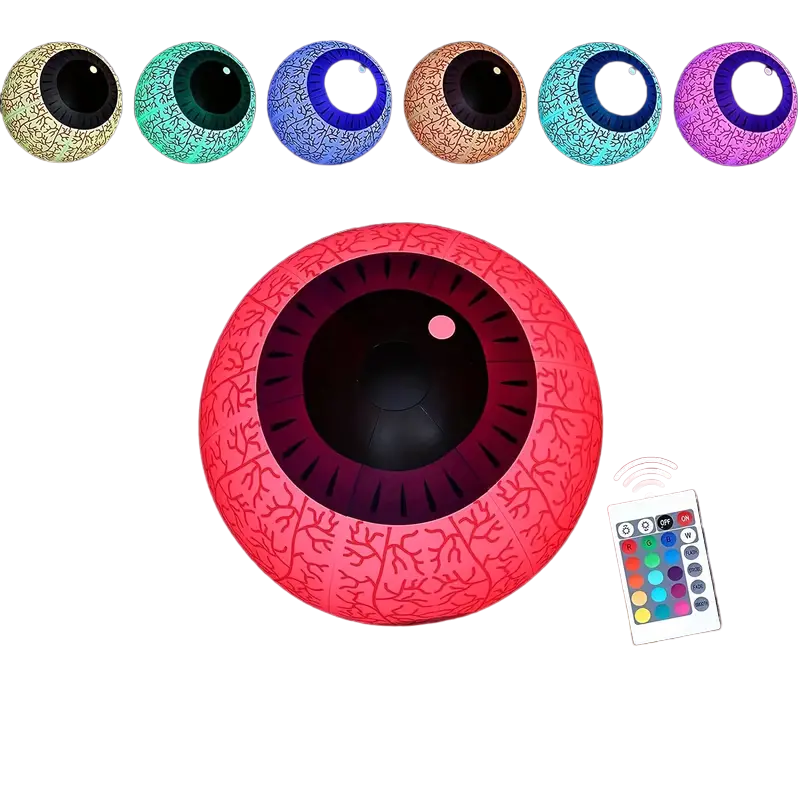 Haunting Hues: Inflatable Ghost Eyeball with Color-Changing LED