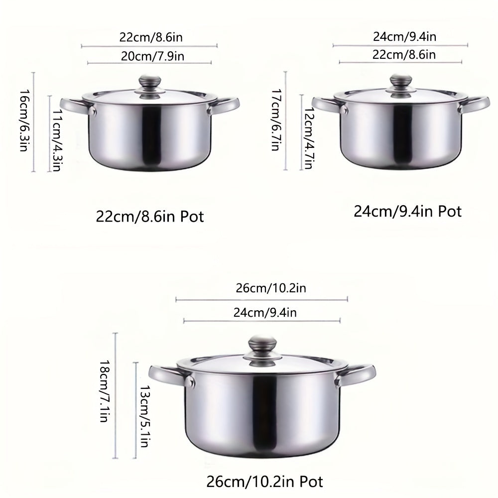 Cookware Stainless Steel Pot Set with Lids (10pcs)