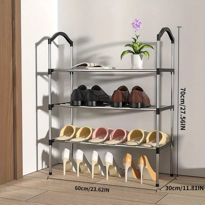 Organize your shoe collection with this multi-layer shoe rack