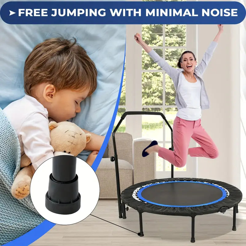 1pc 121.92cm Mini Fitness Trampoline with Adjustable Handle - Blue