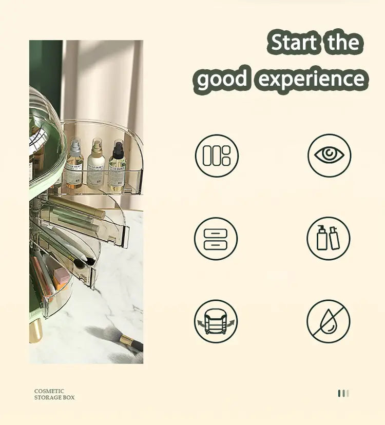 Sturdy Desktop Cosmetics Storage Box Dustproof and Waterproof Design