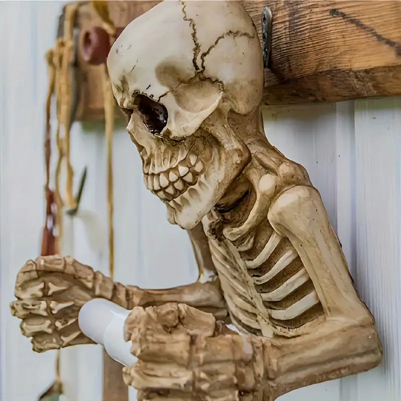 Skull Toilet Paper Holder - Retro Gothic Wall Mount