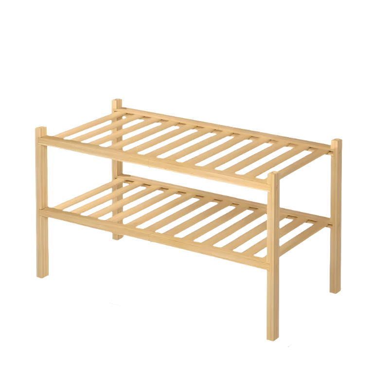 Bamboo Shoe Rack: Stack & Fold Design