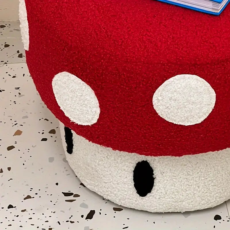 Red Shoe Changing Bench - Mushroom