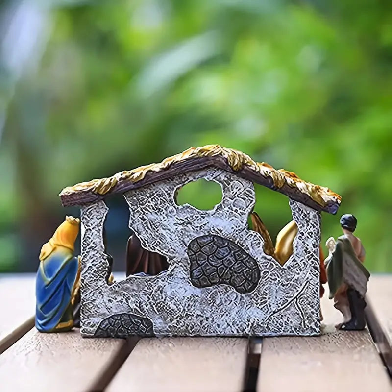 Divine Nativity: 12-Piece Realistic Christmas Figurine Set