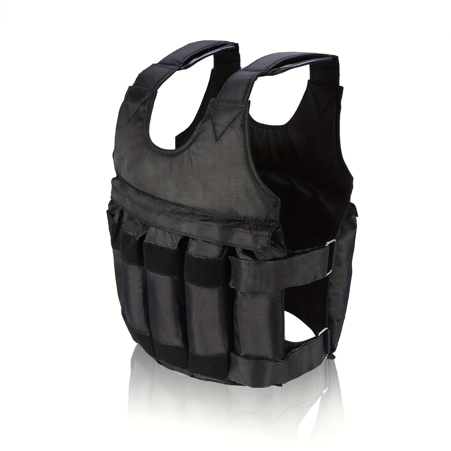 50KG Adjustable Weighted Vest for Strength Training & Fitness(Black)