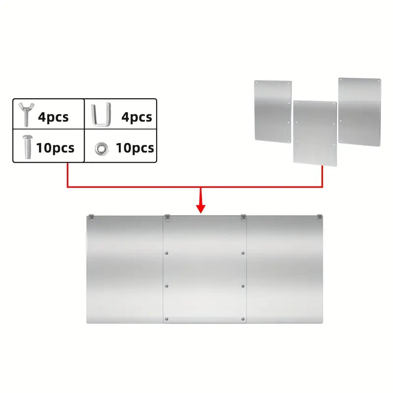 3 Panels Patio Heater Reflector Shield - Enhance Your Outdoor Heating Experience