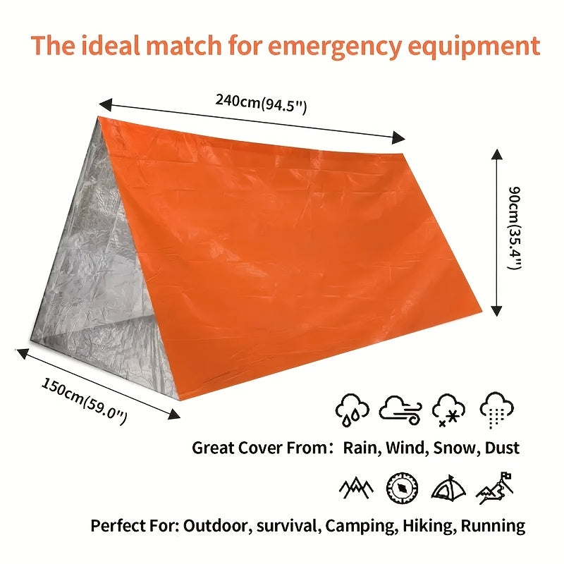 Outdoor Survival Camping Tent & Blanket Set (4 pcs)