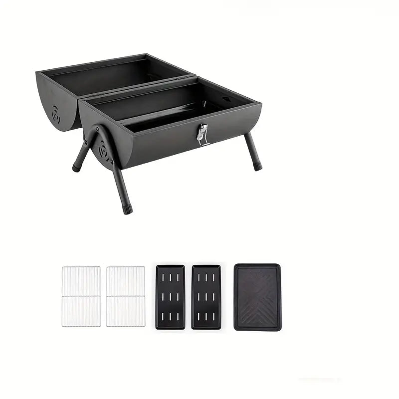 Portable Mini BBQ Grill - Foldable Outdoor Barbecue Stove