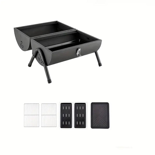 Portable Mini BBQ Grill - Foldable Outdoor Barbecue Stove