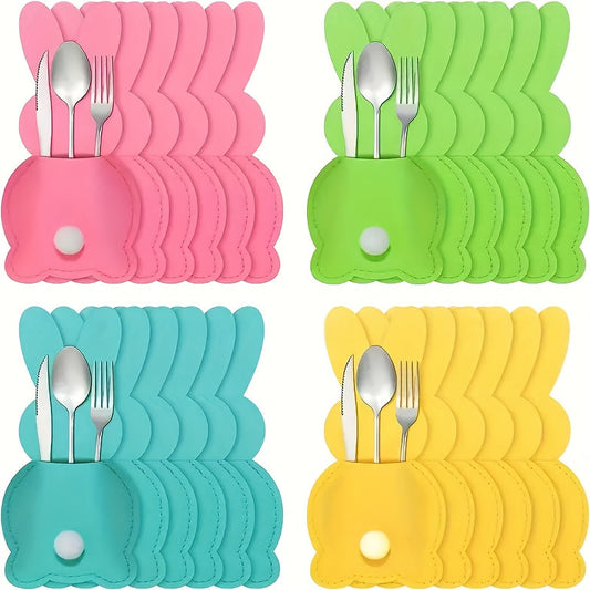 Easter Bunny Placemats Set Tableware Holders (12pcs)
