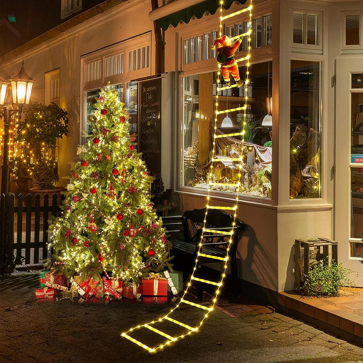 3M Santa Claus Climbing Ladder with Warm Lights