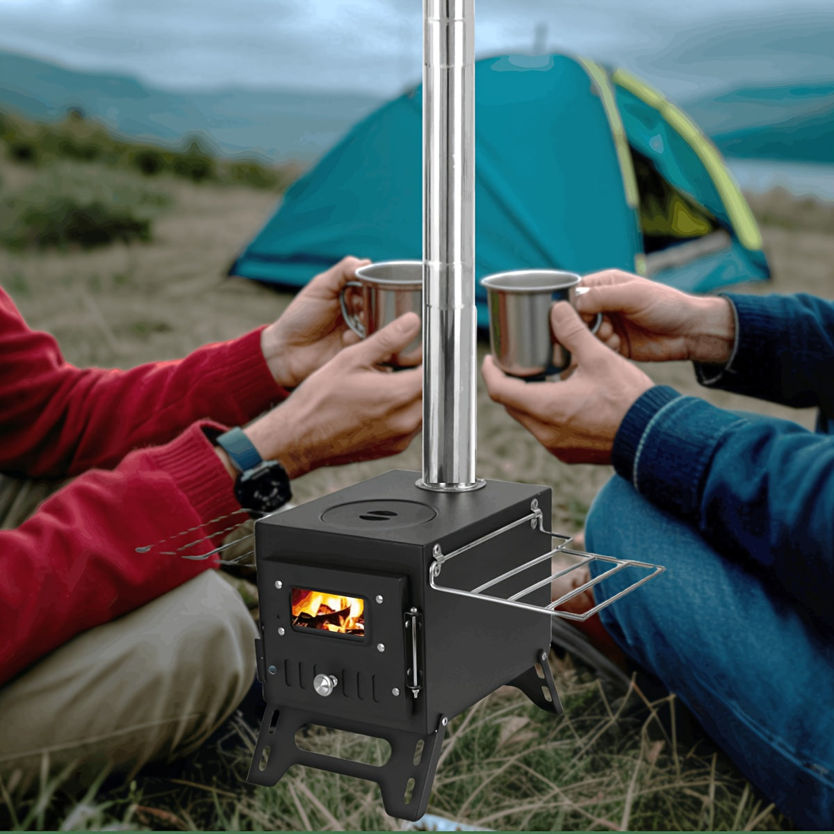 Portable Stainless Steel Camping Stove for Outdoor Cooking