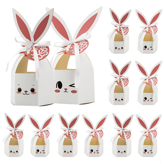 12pcs Easter Bunny Ear Gift Boxes, Spring Party Favors