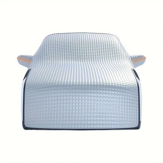 Silver Extended Front Windshield Snow Cover - Winter Snow and Frost Protection