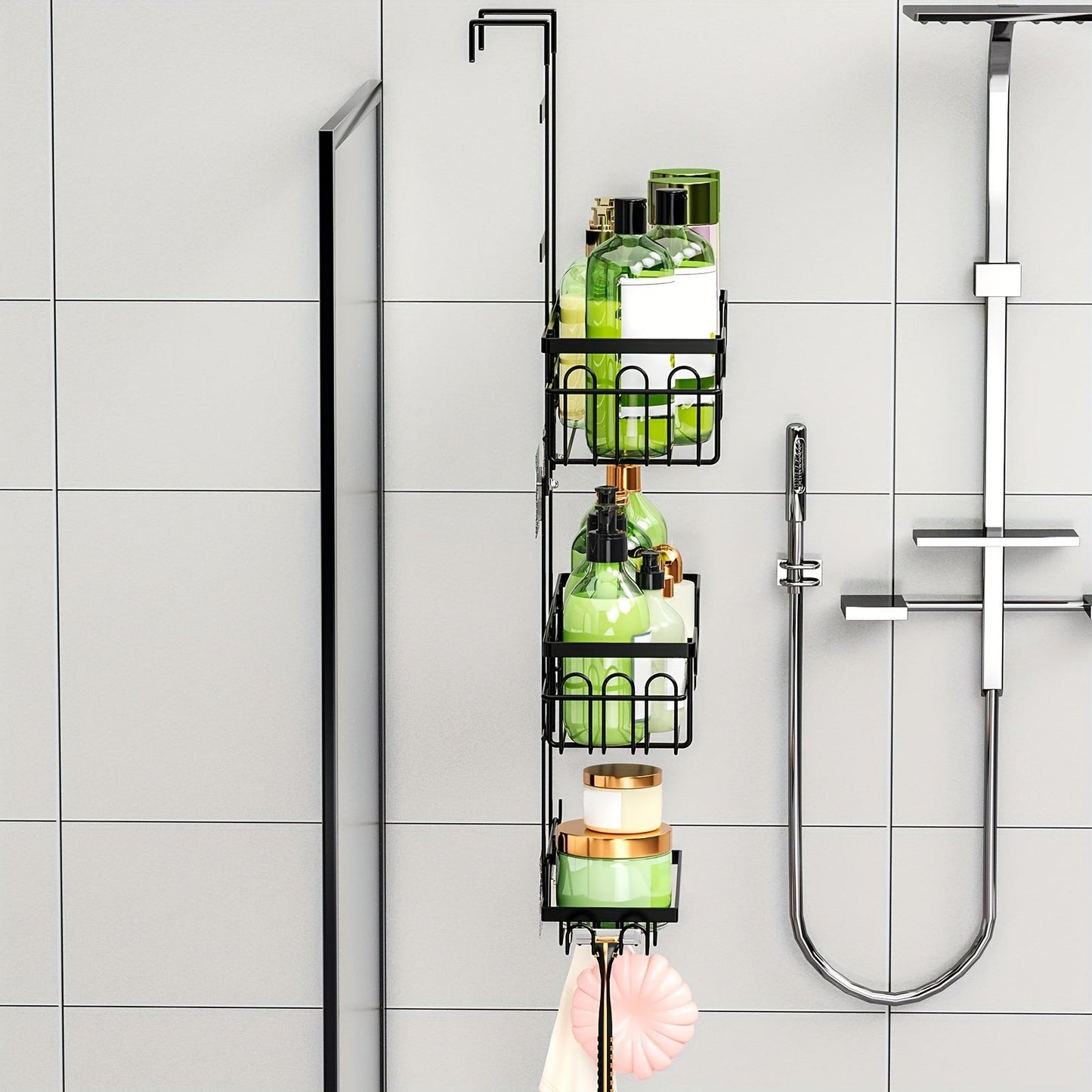 3-Tier Over-the-Door Rustproof Bathroom Shower Caddy