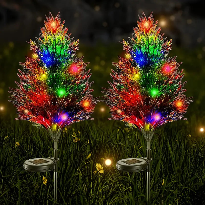 Twinkling Solar Christmas Tree Lights: A Festive Duo