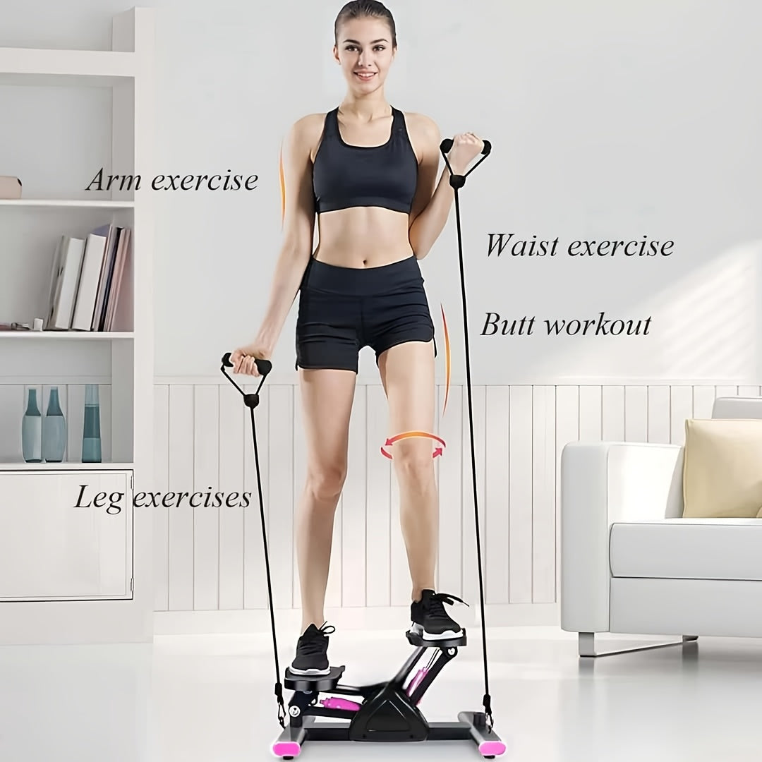 V-Shaped Mini Stepper with Resistance Bands