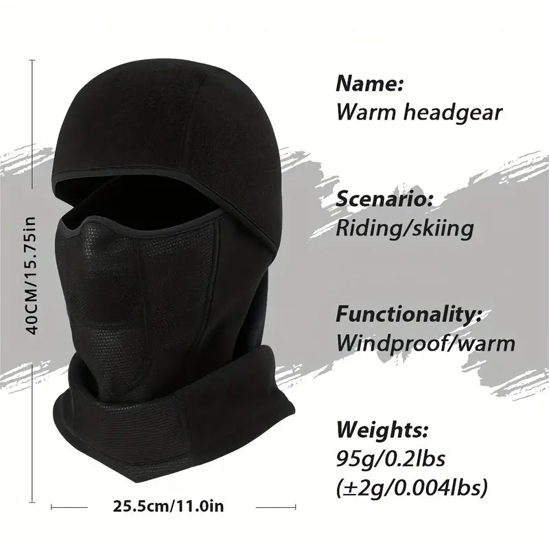 Thermal Fleece Balaclava Face Mask - Windproof and Breathable