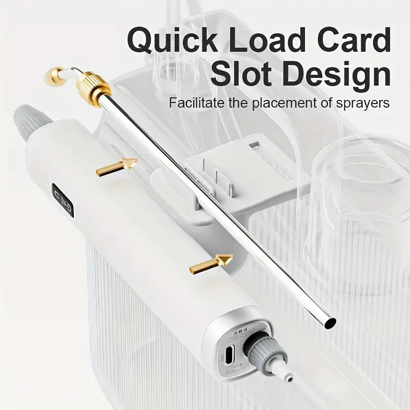 Portable Electric Sprayer with Adjustable Brass Nozzle - 5L/33.82oz Capacity, White