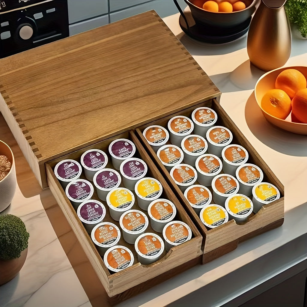 Wooden Storage Cabinet with Drawers Organizer for Kitchen