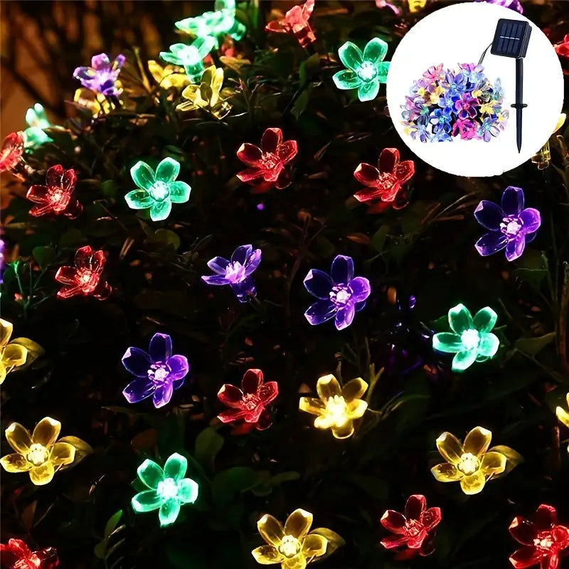 Decorative Solar Flower Lights - Illuminate Your Outdoor Space with 30 Fairy Cherry Flowers