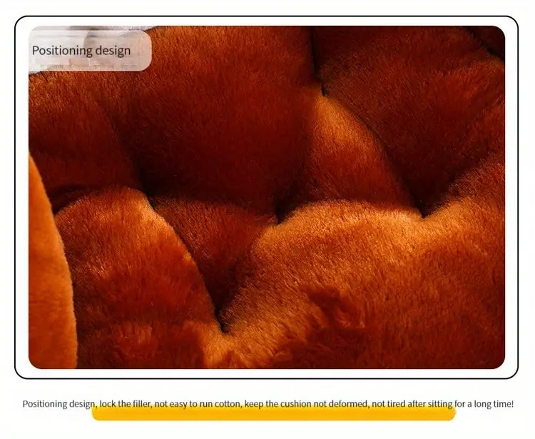 Cuddly Hamster-Shaped Seat Cushion - Dark Brown, 45cm x 40cm