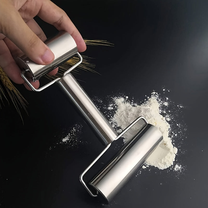 Stainless Steel Dual-Ended Rolling Pin for Baking