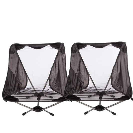 Folding Aluminum Beach Chair Set (2pcs)