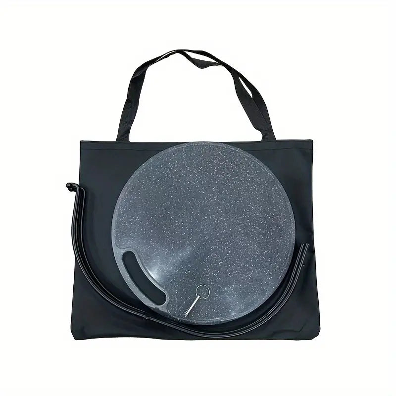 Compact Folding Wrought Iron Round Table