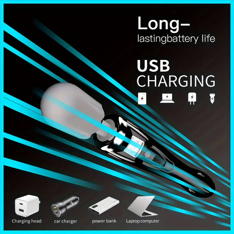 Deluxe Massage Stick – Professional Handheld Massager(Black + Gray)