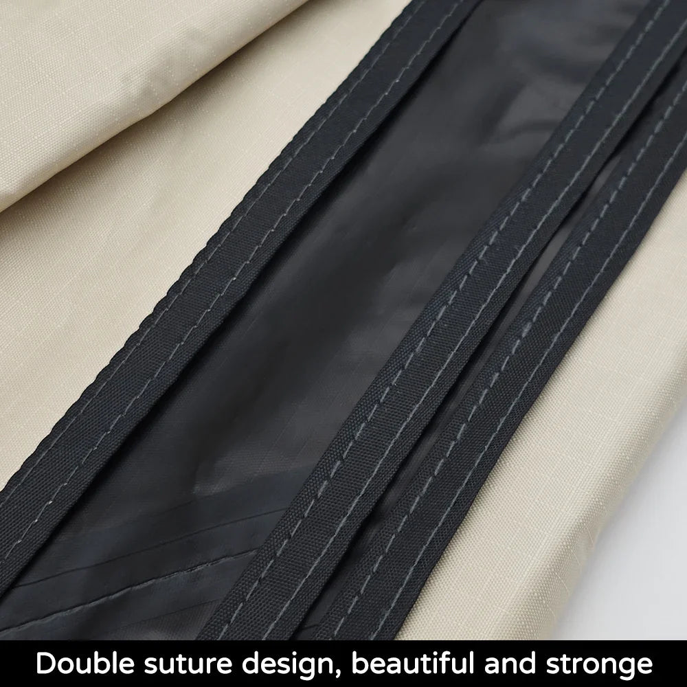 Black Coated Waterproof Camping Tent (Beige)