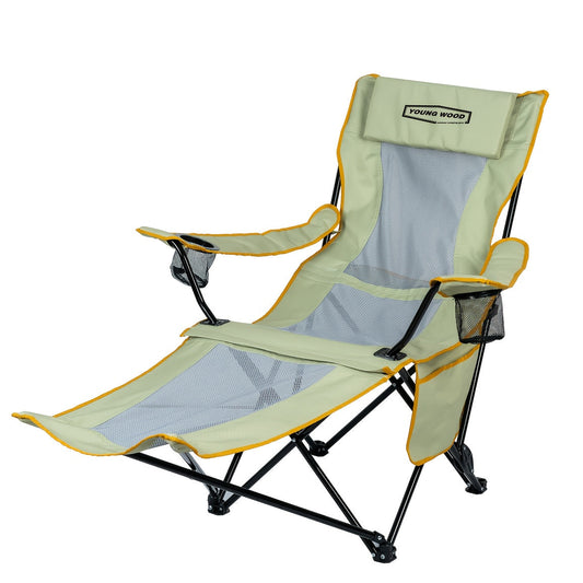 Heavy-Duty Folding Lounge Chair with Headrest