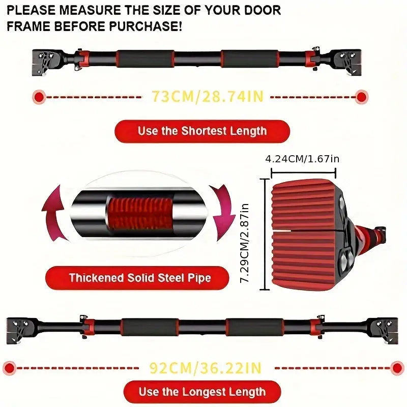 Adjustable Doorway Pull Up Bar - Home & Gym Fitness Essential