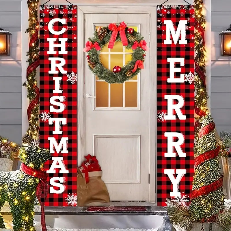 Enhance Your Festive Decor with Set of 2 Christmas Outdoor Porch Signs