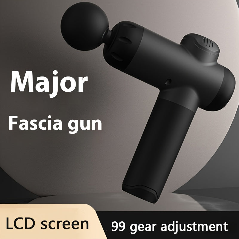 99-Level Fascia Gun Muscle Massager with LED Screen(Black)