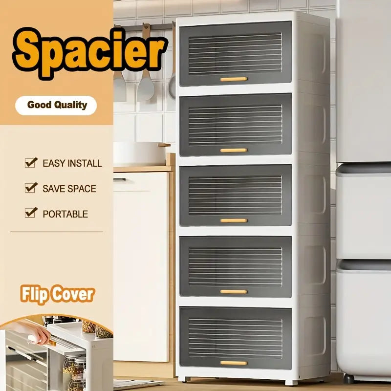 Door-Enclosed Plastic Storage Solution