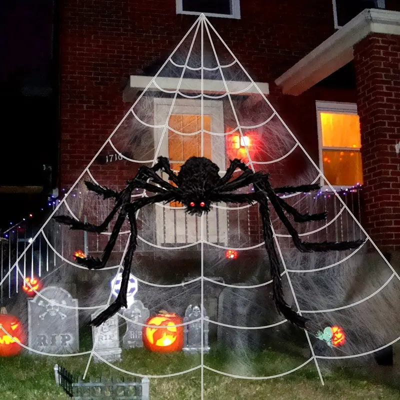 Double Trouble: Realistic Hairy Spider Duo for Halloween