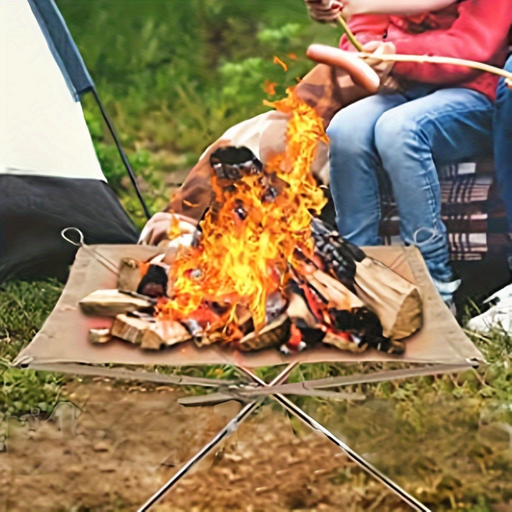 Outdoor Folding Stainless Steel Fire Pit Rack