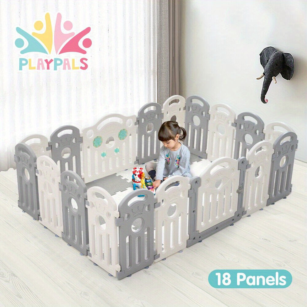 Kids Playpen 18-Panel Baby Safety Gate Fence