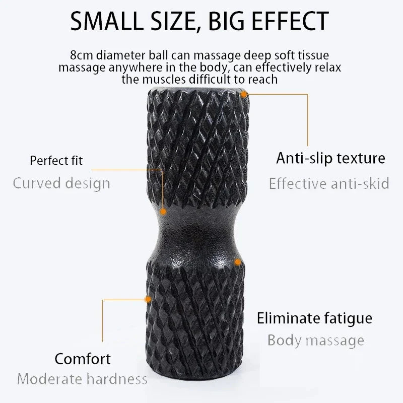 Fitness Foam Roller Yoga Block for Muscle Relief (Black)