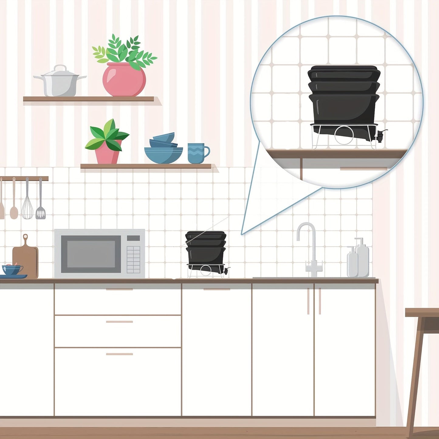 Worm Compost Bin Kitchen System