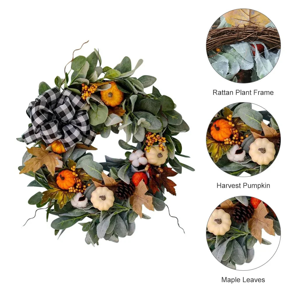 Thanksgiving Decorative Wreath Berry Autumn Wreath