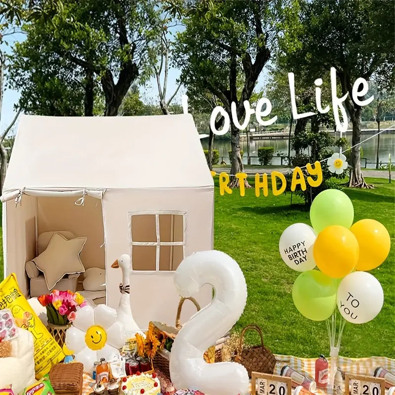 Little Dove Toys Starlight Play Tent with Mat - Large Indoor and Outdoor Playhouse for Kids