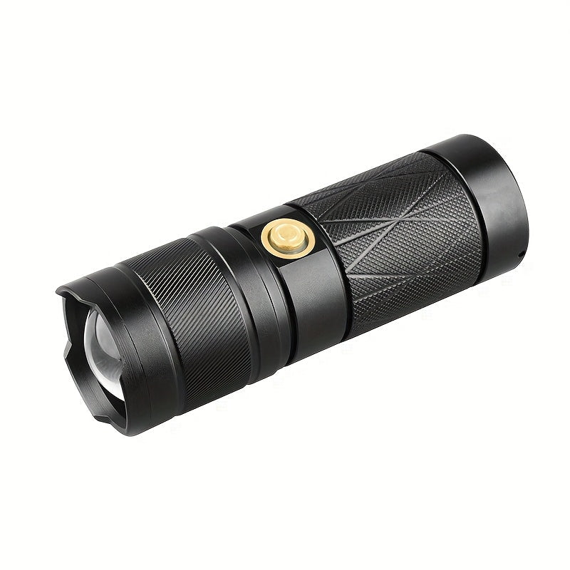 High-Power Aluminum Alloy Flashlight with USB Power Bank