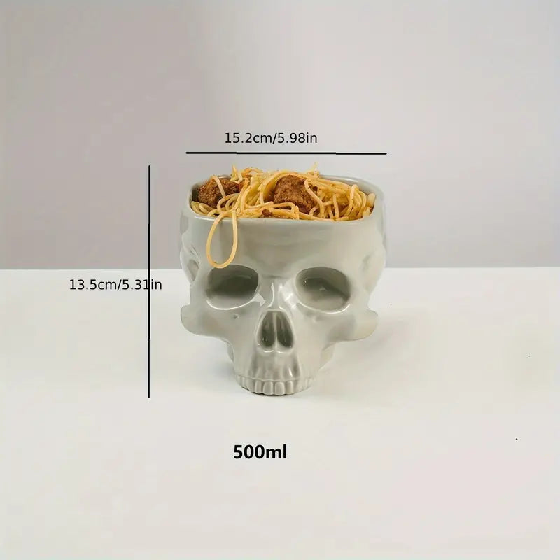 Skull Serving Bowl - Vintage Gothic Table Decor