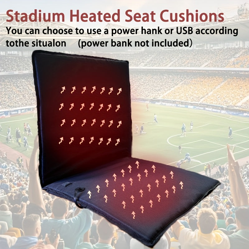 Portable Heated Foldable Seat Cushion with USB Power