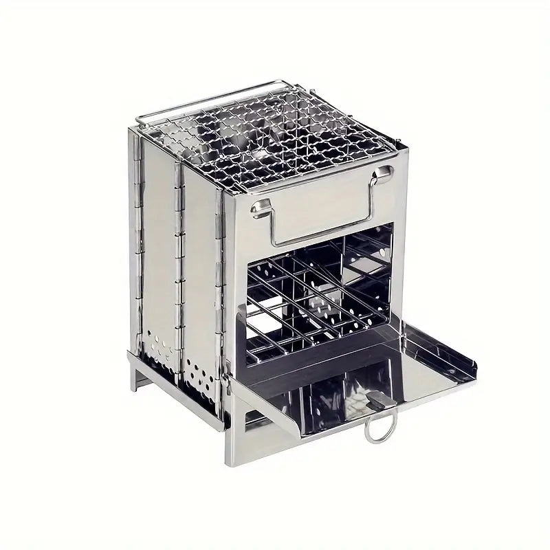 Portable Folding Stainless Steel Wood Burning Camping Stove