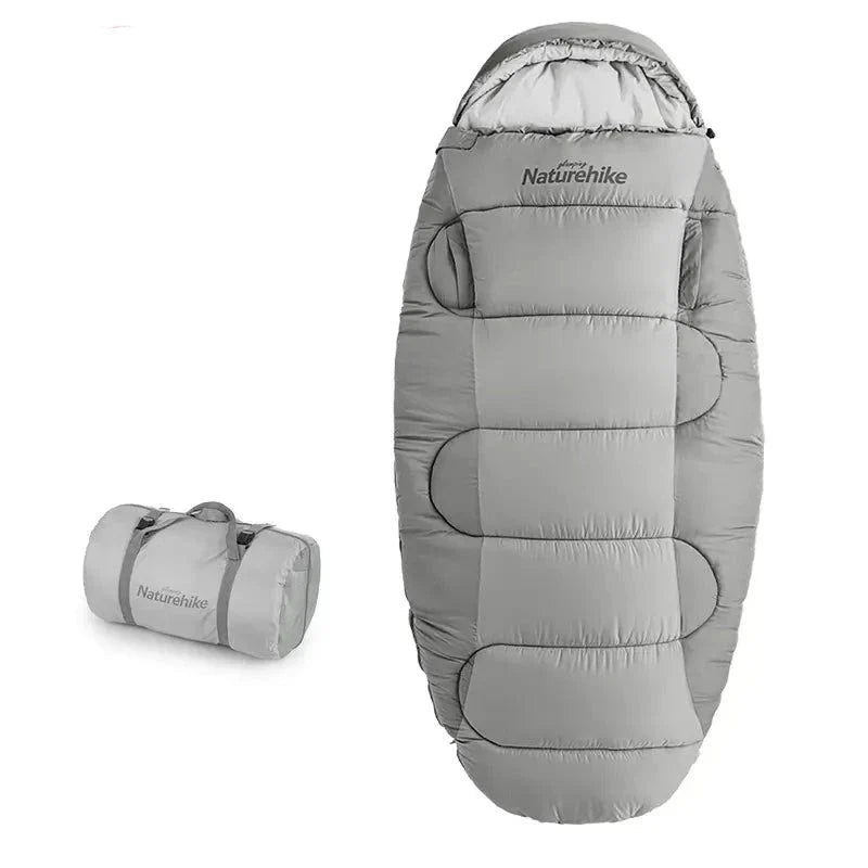 Thicken Warm Lightweight Sleeping Bag With Storage Bag - Cloudy Grey