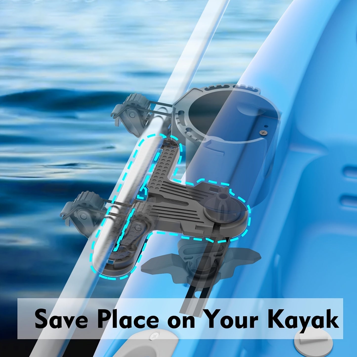 Kayak Rail Track Set Tool-Free T-Shaped Mount